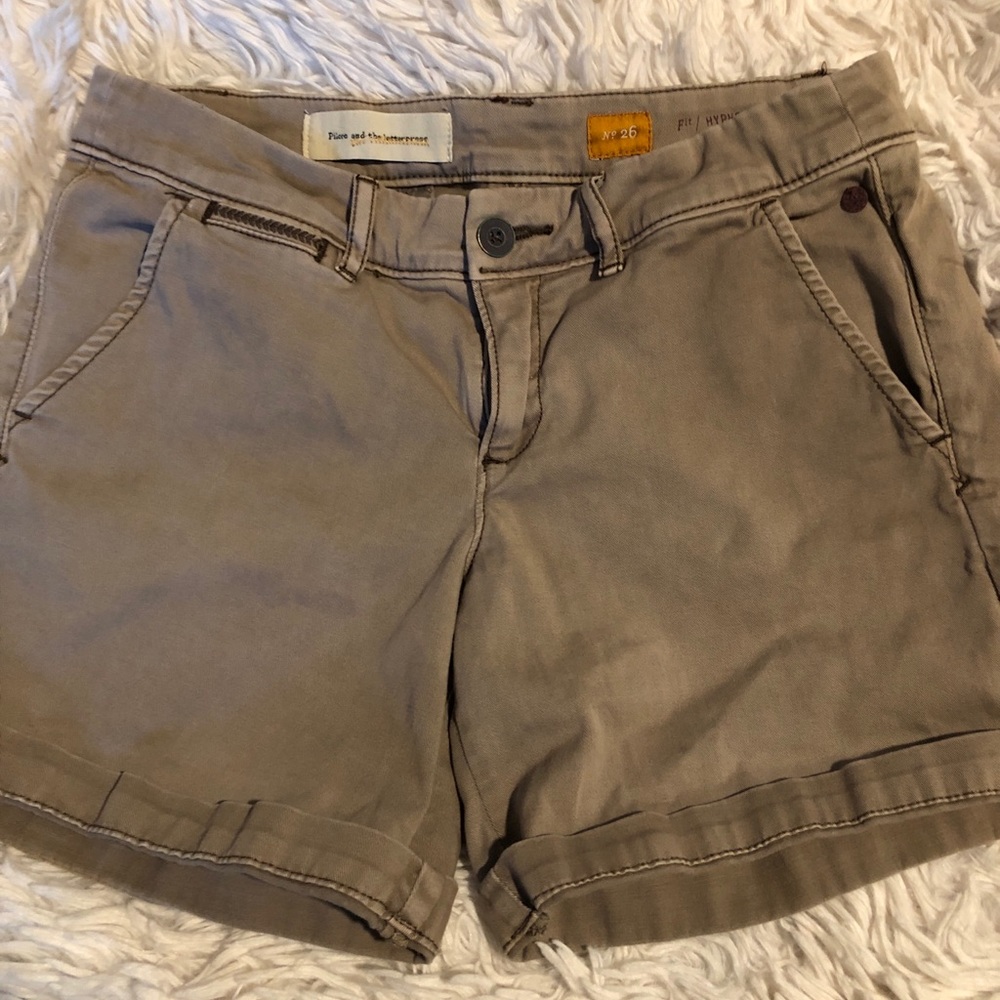 Anthropologie Tan Pilcro Hyphen Shorts
